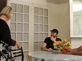 Angelina mature fucks two beautiful cocks for her first DP